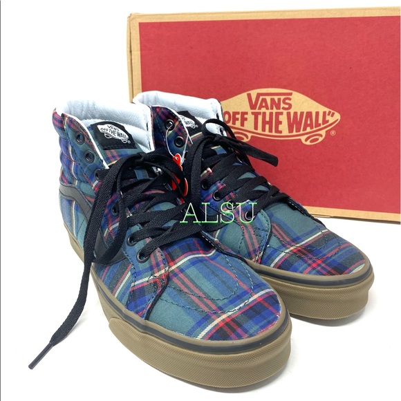 💖MEGA SALE💖VANS SK8-HI Reissue Tartan Canvas Shoes Women’s Size 5 VN0A2XSBU5R - Picture 8 of 10